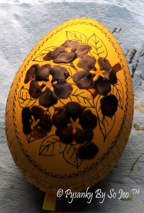 WIP Bluebird Pysanka Pysanky Ukrainian Easter Egg by So Jeo